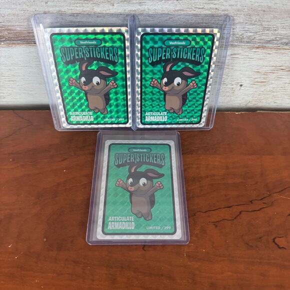 Veefriends Road to Veecon and others Green Ice Lot of Super Stickers x 17 - Picture 5 of 9